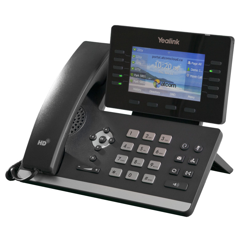 Yeallink T54W Phone used in Cloud and VoIP office and business phone systems across Canada