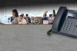 VoIP Phone on Desk used in Cloud & VoIP business phone systems across Canada