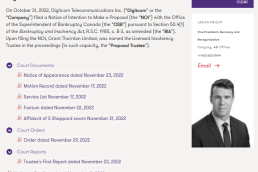 Digitcom Insolvency Documents